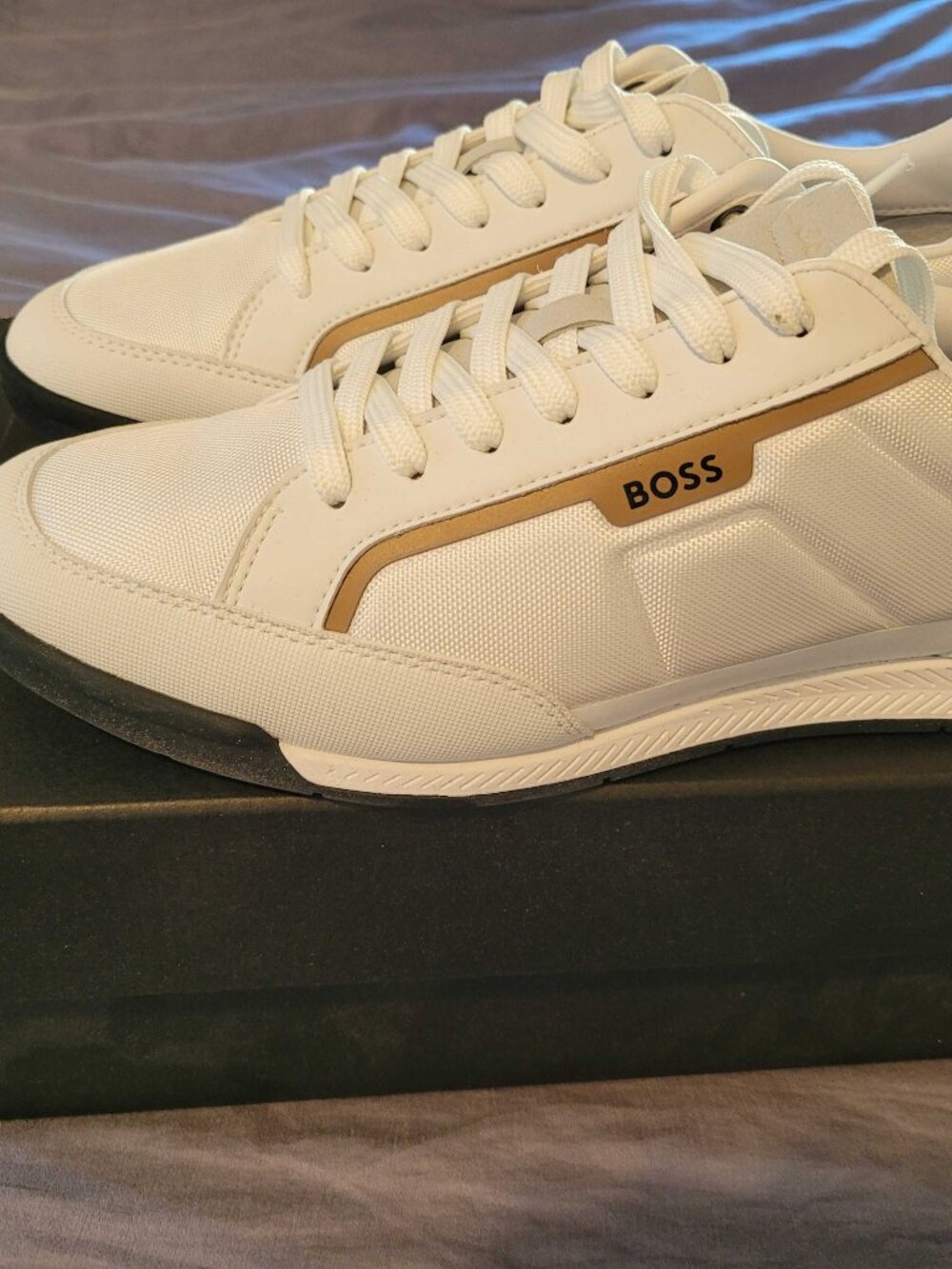 Hugo Boss, Size 8, White Casual Sneakers